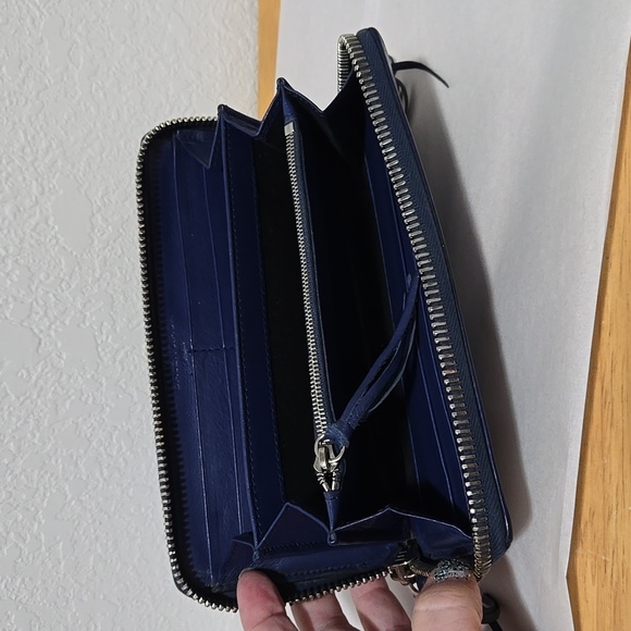 Balenciaga Papier Continental Zip Around Wallet Indigo Blue - Picture 7 of 12